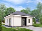 Одноэтажный каркасный дом с двумя спальнями и террасой